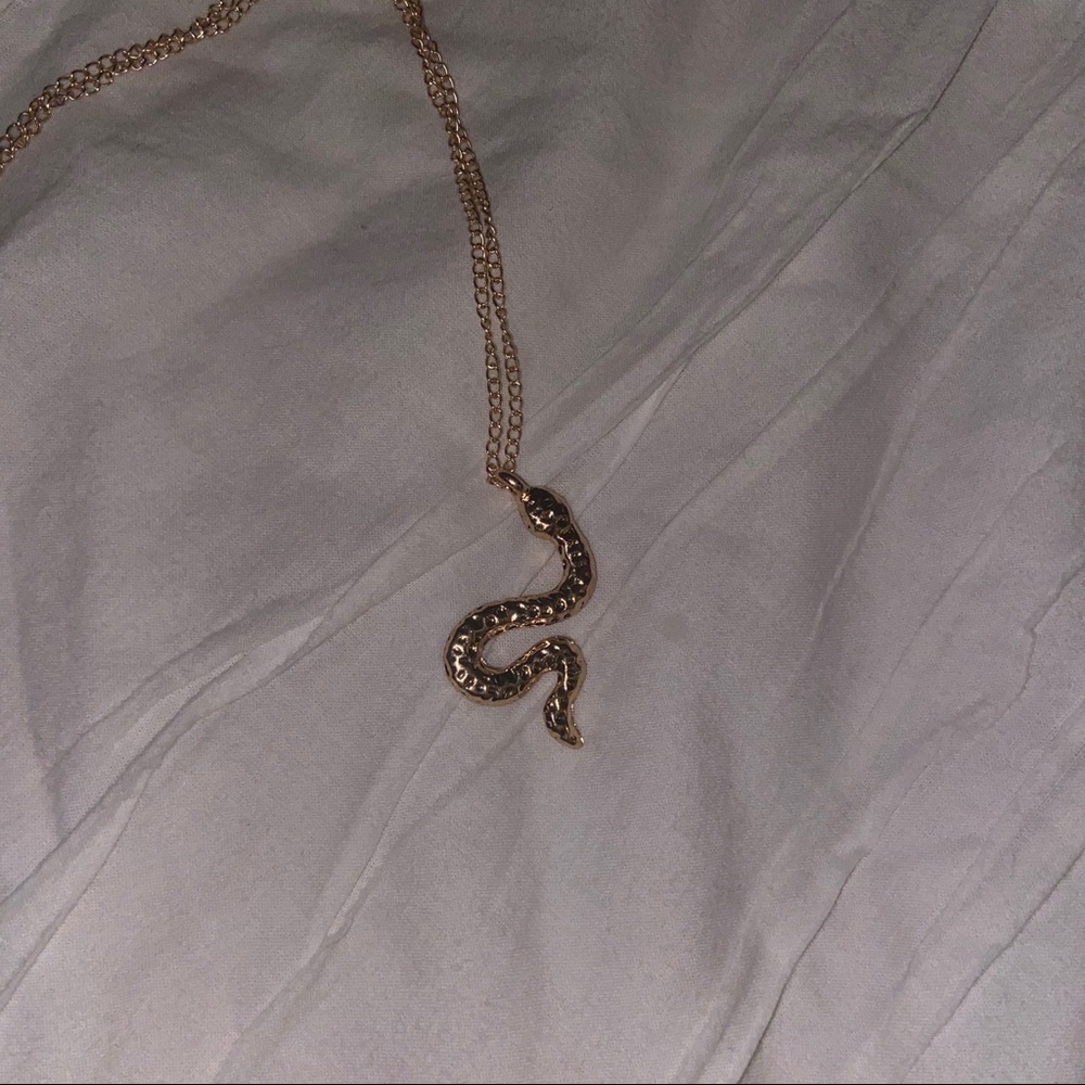 False gold snake necklace